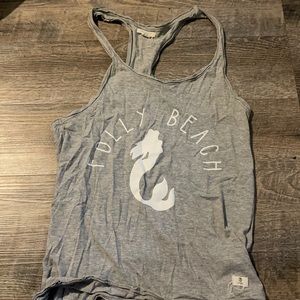 Light Gray Folly Beach Medium Tank Top